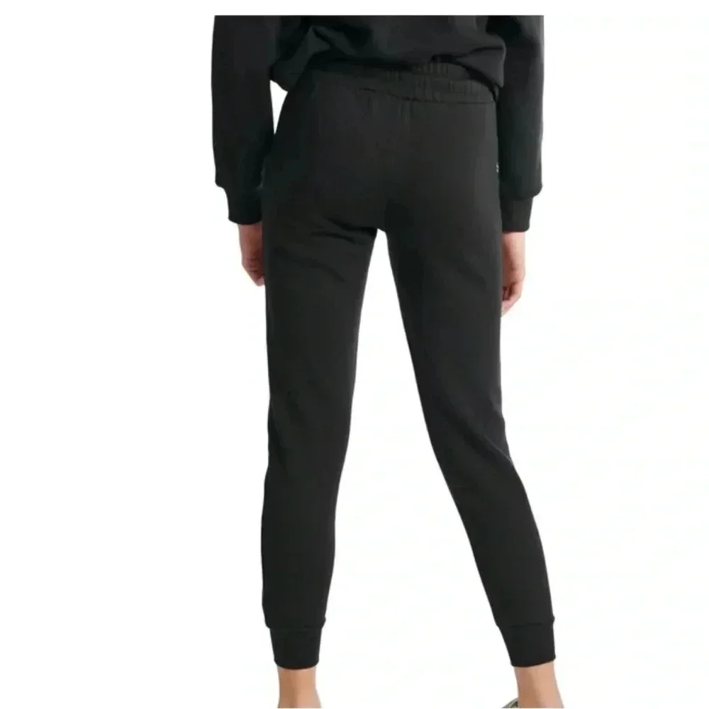 Justice Girls J-Sport Fleece Taped Active Joggers Size Small (7/8) Black